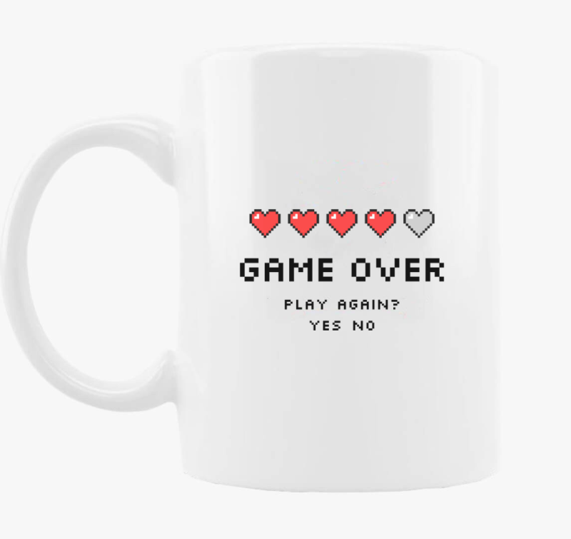 Game over akarsz újra játszani bögre