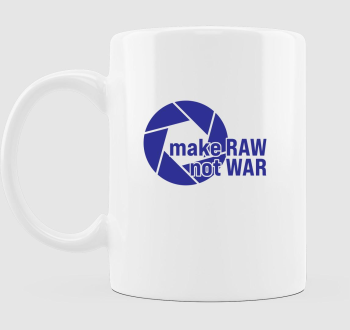 Make RAW not WAR kék mintás bögre
