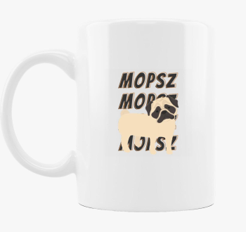 Mopsz mintás bögre