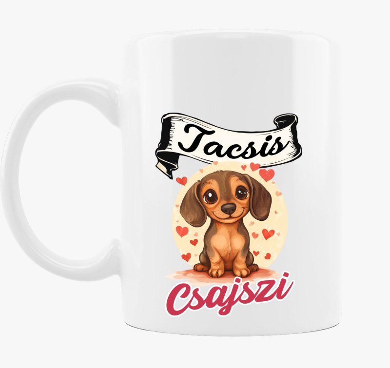 Tacsis Csajszi barna tacsi bögre