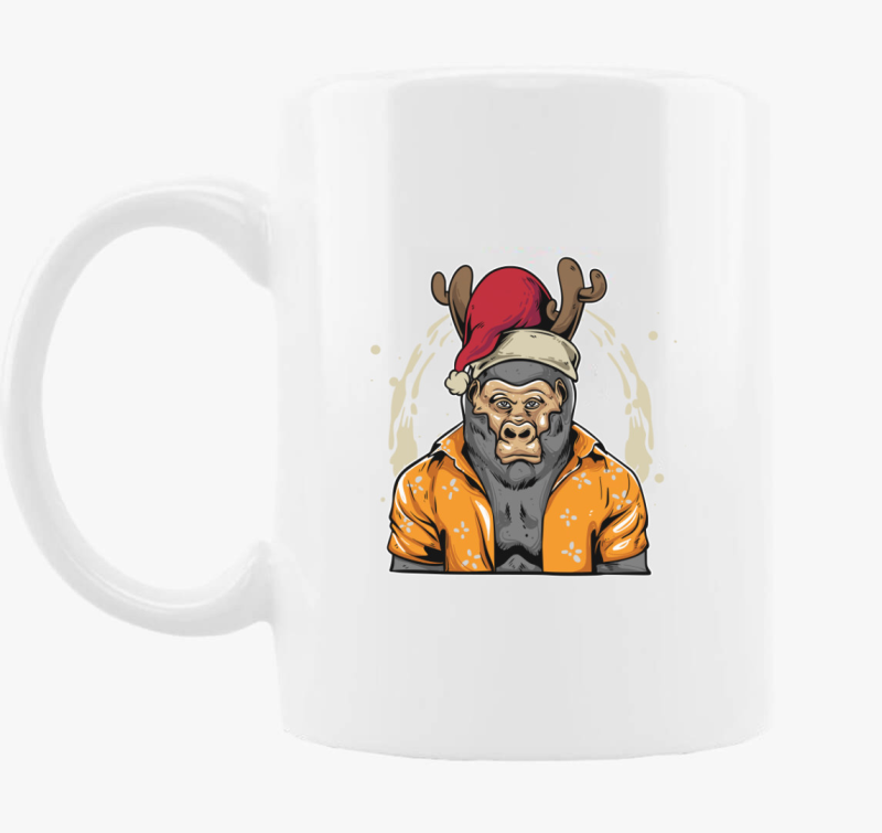 Karácsonyi Gorilla bögre