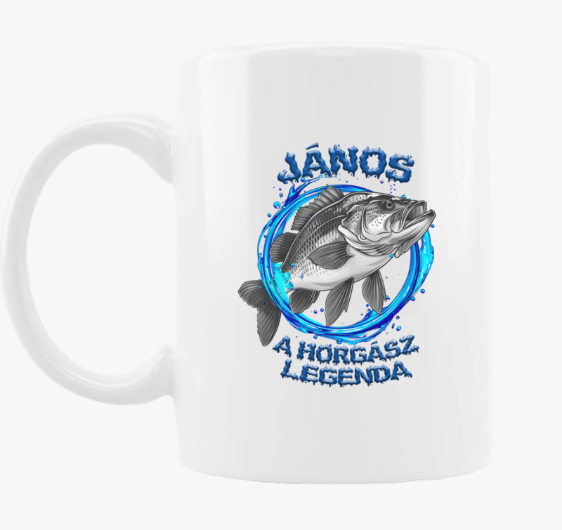 Horgász legenda bögre - választható névvel