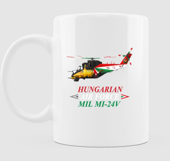 Mi-24V karikatúra-2 piros-fehér-zöld felirattal bögre