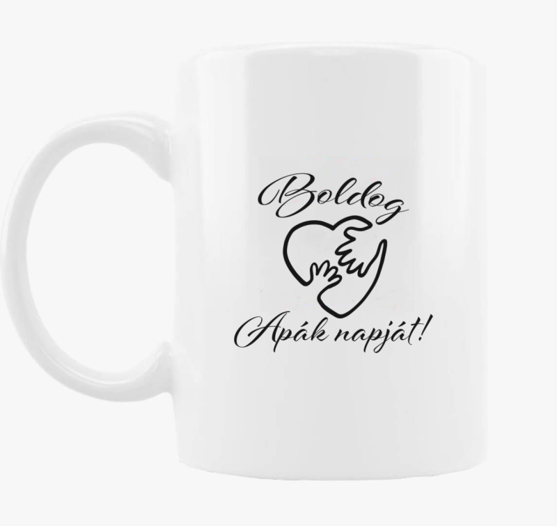 Boldog apák napját szíves bögre