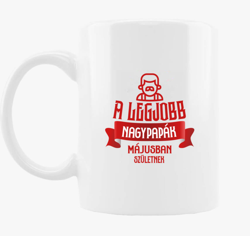 A legjobb nagypapák májusban születnek bögre - választható hónappal