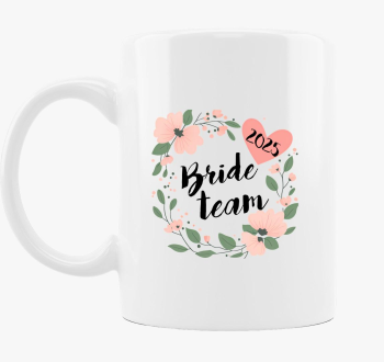 Bride team virágos bögre