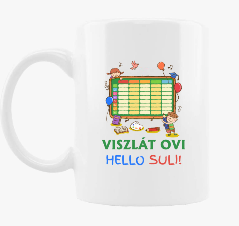 Viszlát ovi, hello suli bögre