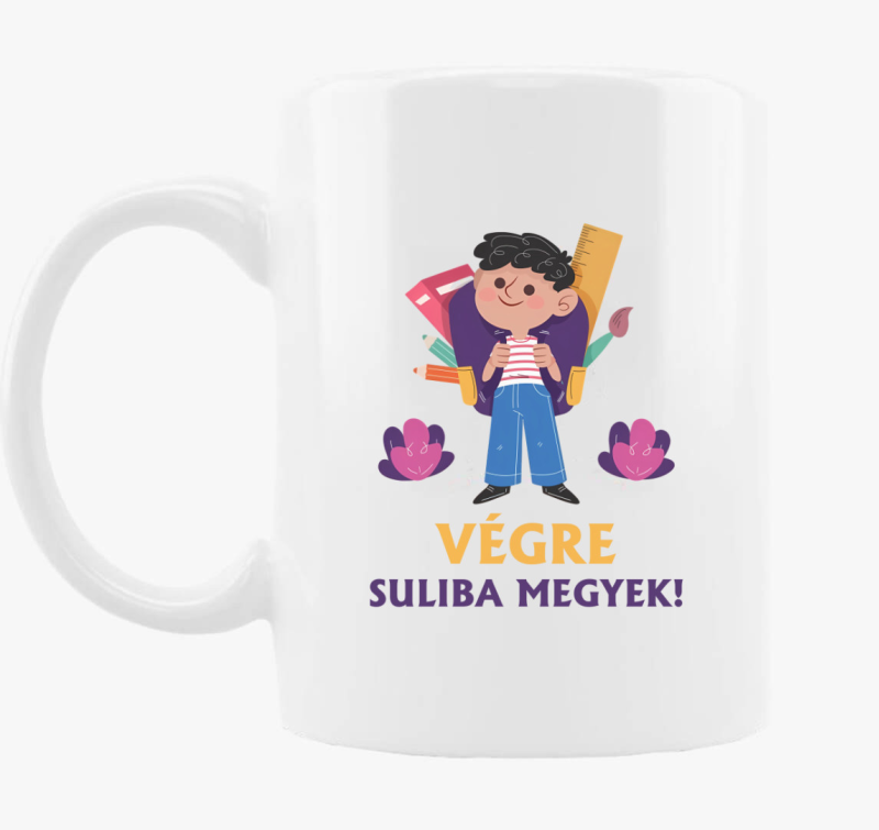 Végre suliba megyek bögre