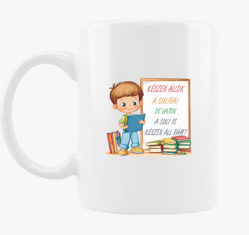 Készen állok a sulira bögre