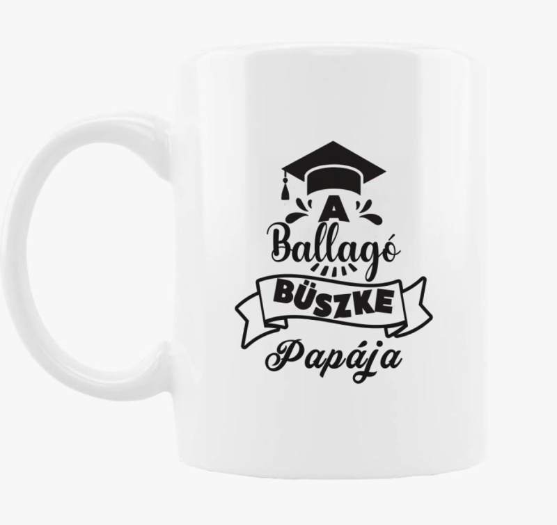 A ballagó büszke papája bögre