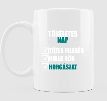 Tökéletes nap a horgászatra mintás bögre