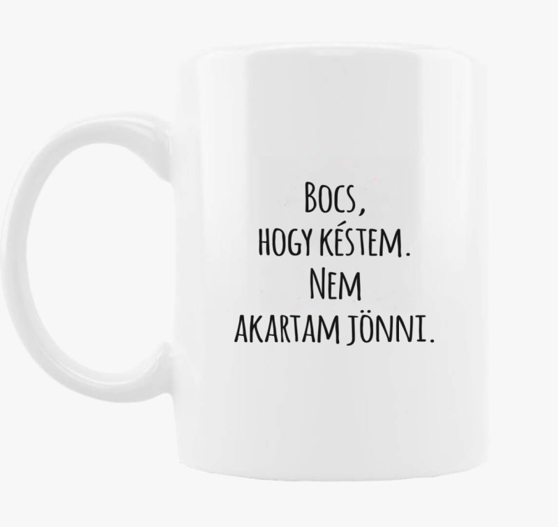 Bocs, hogy késtem nem akartam jönni bögre