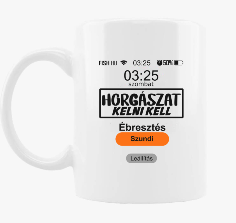 Ébresztenek a halak mintás bögre