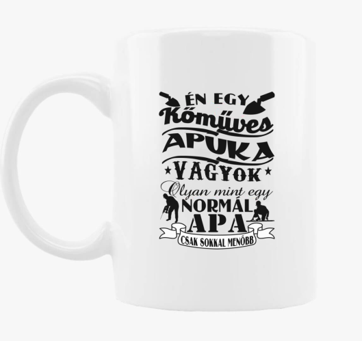 Kőműves apuka bögre