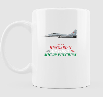 MiG-29 piros-fehér-zöld felirattal bögre