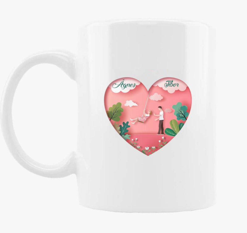 Valentin napi bögre-egyedi névvel