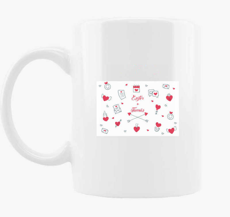 Egyedi neves bögre Valentin napra