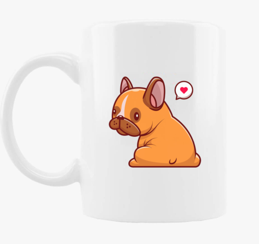 Szivecskés francia bulldogos b...