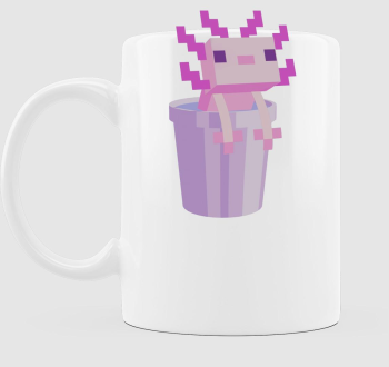 Minecraft axolotl a vödörben bögre
