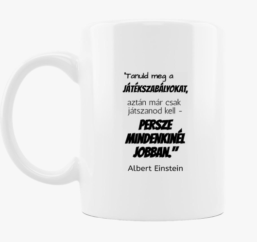 Albert Einstein idézetes bögre...