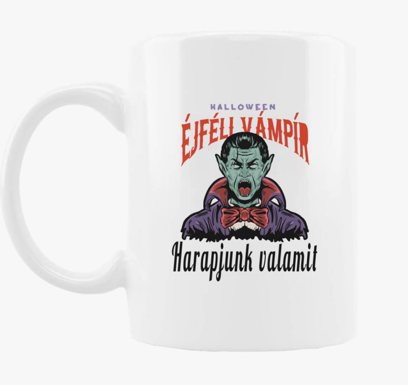 Éjféli vámpír halloweeni bögre