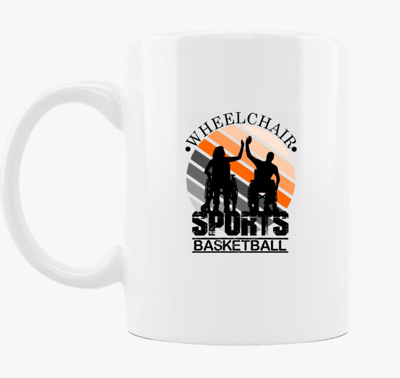 Kerekesszékben sport basketball bögre