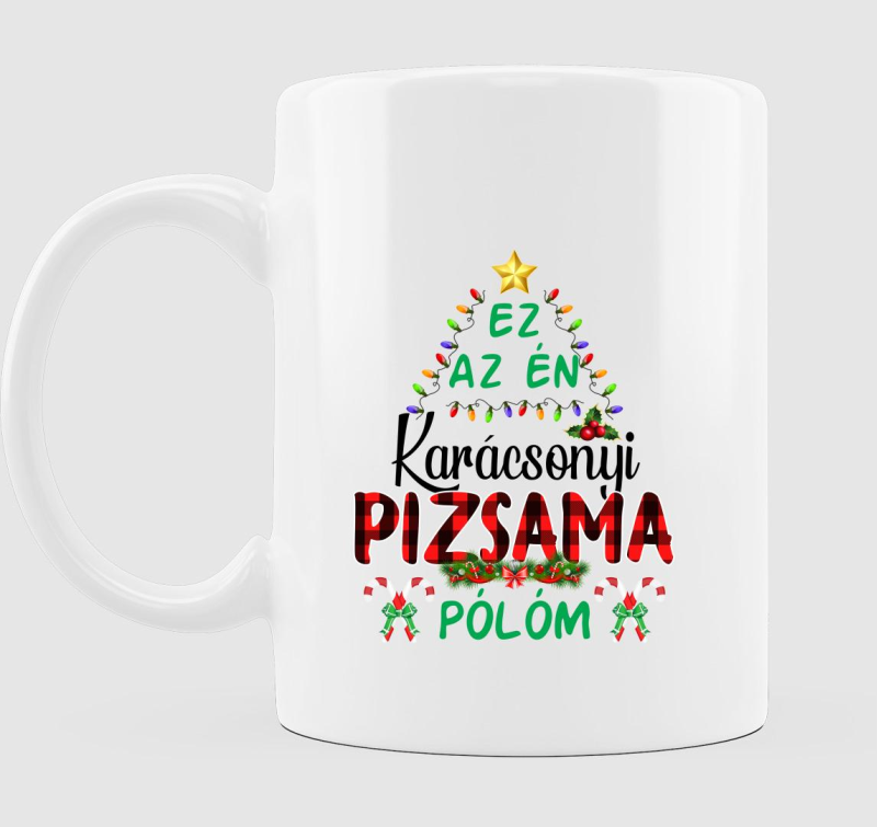 Karácsonyi pizsi bögre