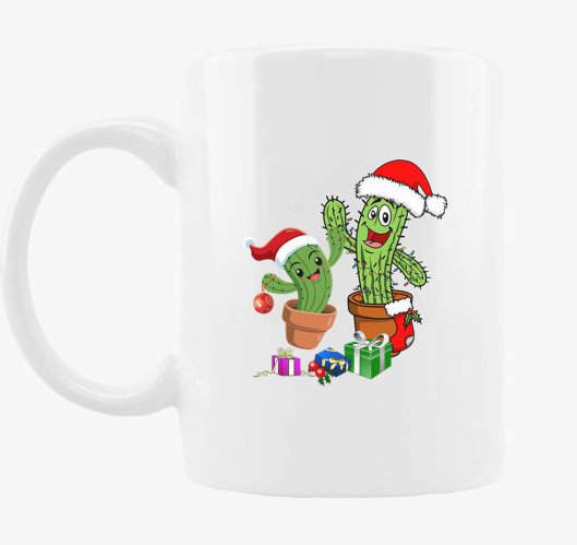 Kaktusz karácsony bögre