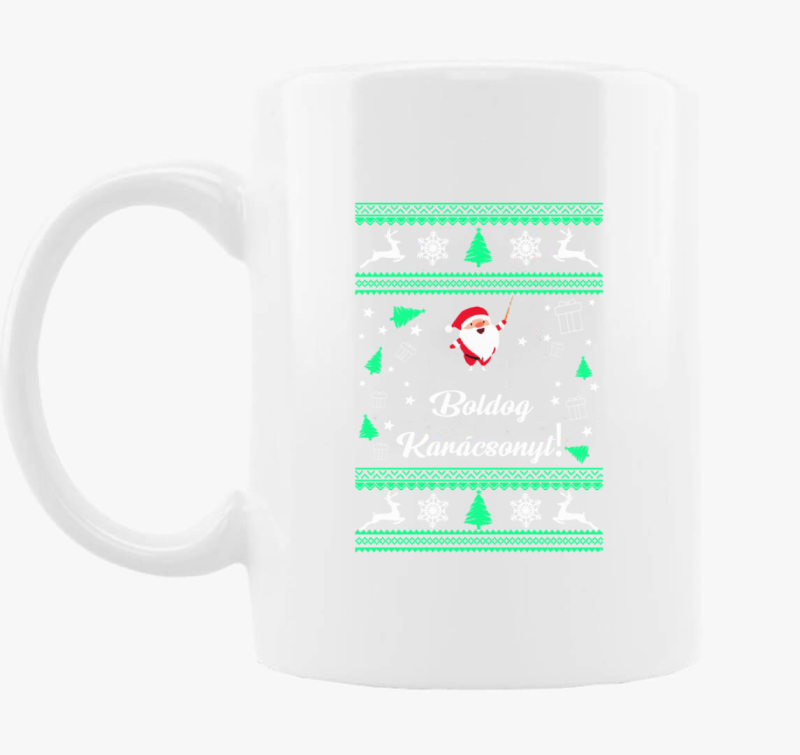 Boldog karácsonyt karácsonyi mintás bögre