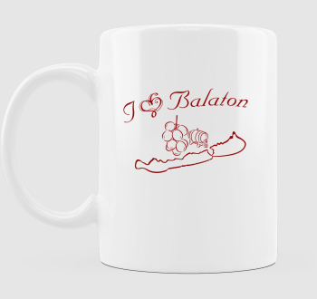I love Balaton szőlő, boroshordó bögre