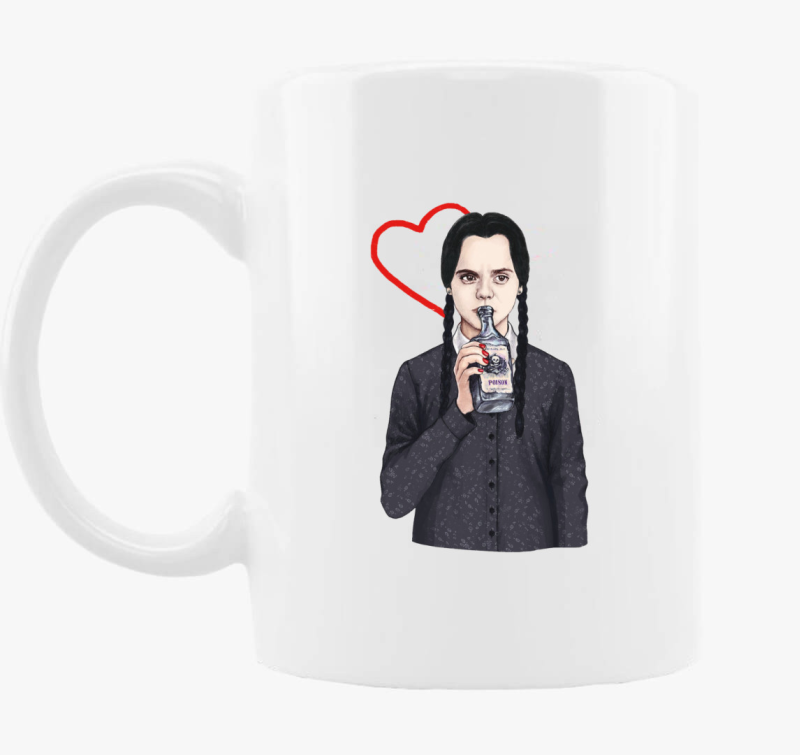 Wednesday szívecskével bögre