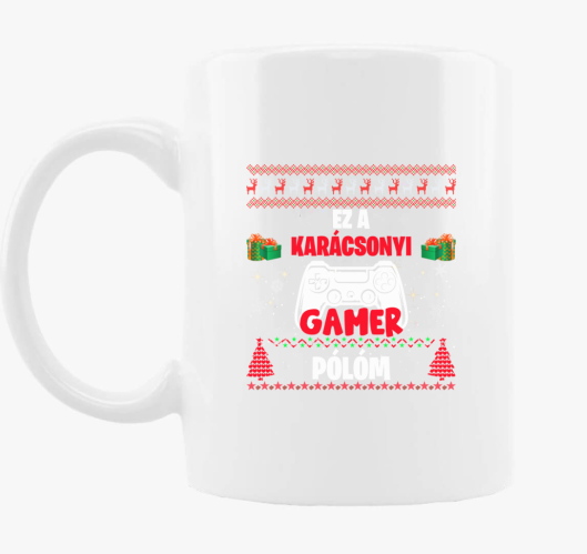 Ez a karácsonyi gamer bögrém...