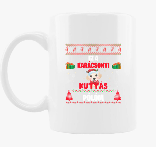 Ez a karácsonyi kutyás bögrém...