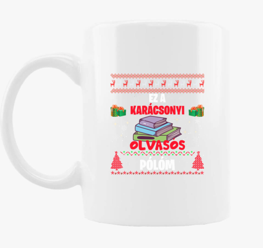 Ez a karácsonyi olvasós bögrem...