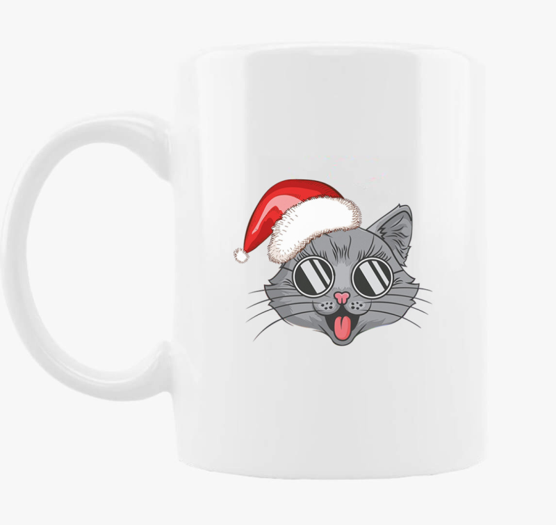 Boldog Macska karácsonyi bögre