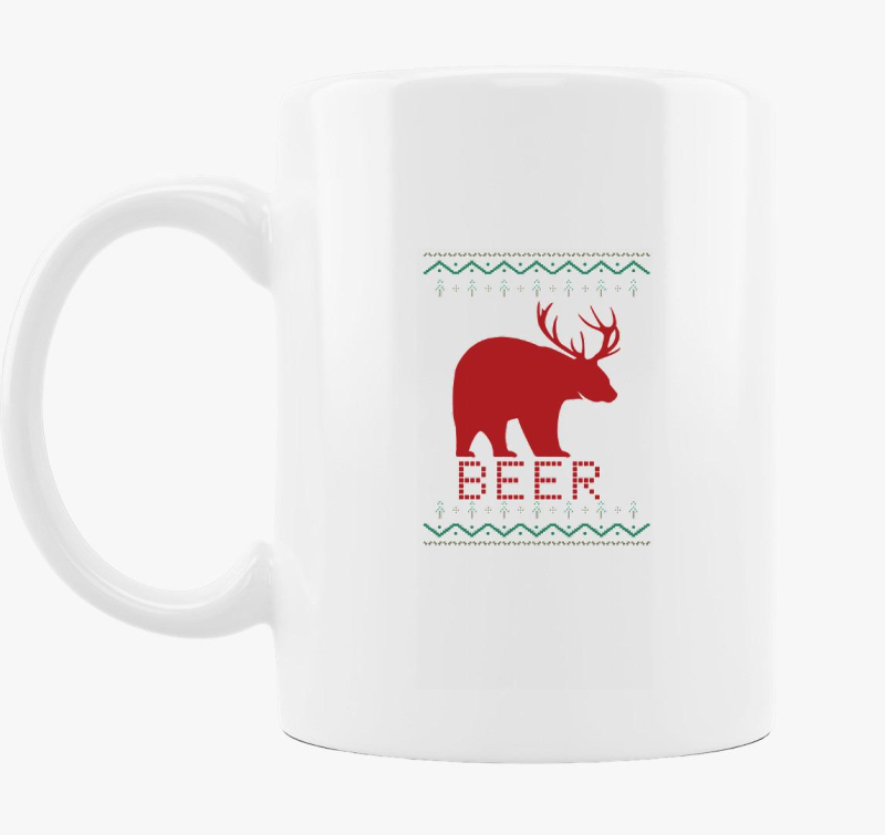 Karácsonyi BEER állatos bögre