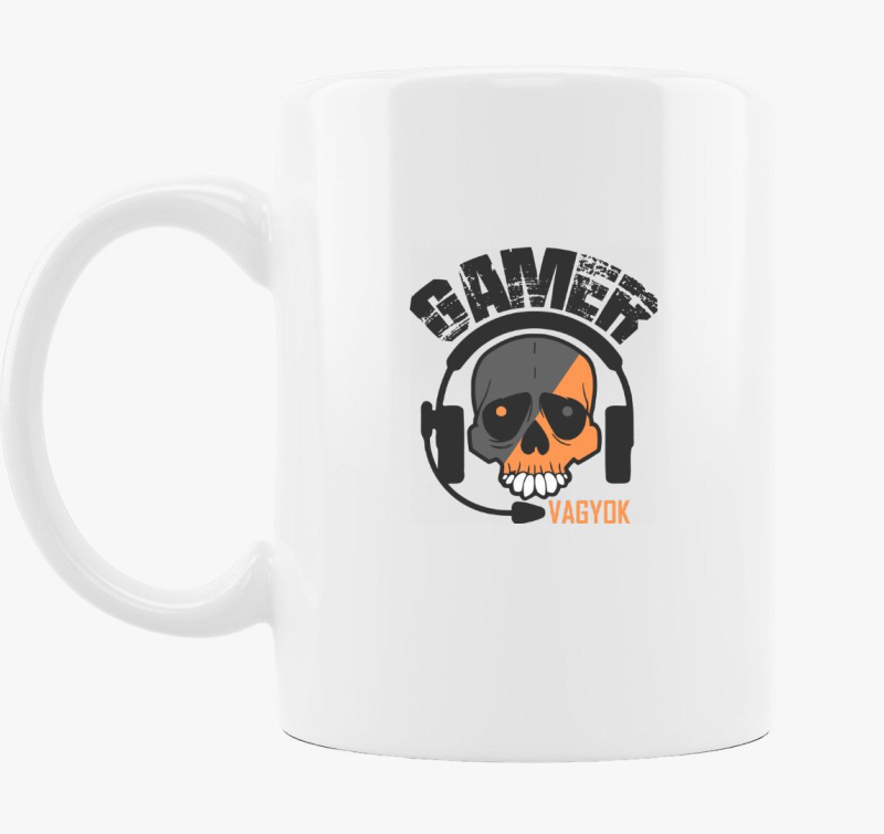 Gamer vagyok koponya bögre