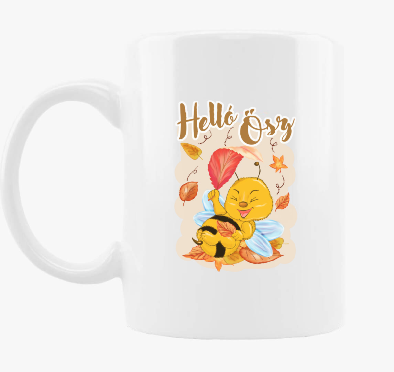 Helló ősz méhecske játszik gyerek bögre