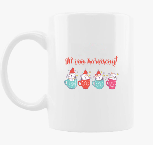 Itt van karácsony macskás bögr...