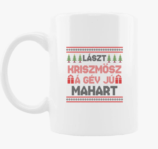 Lászt kriszmösz karácsonyi bög...