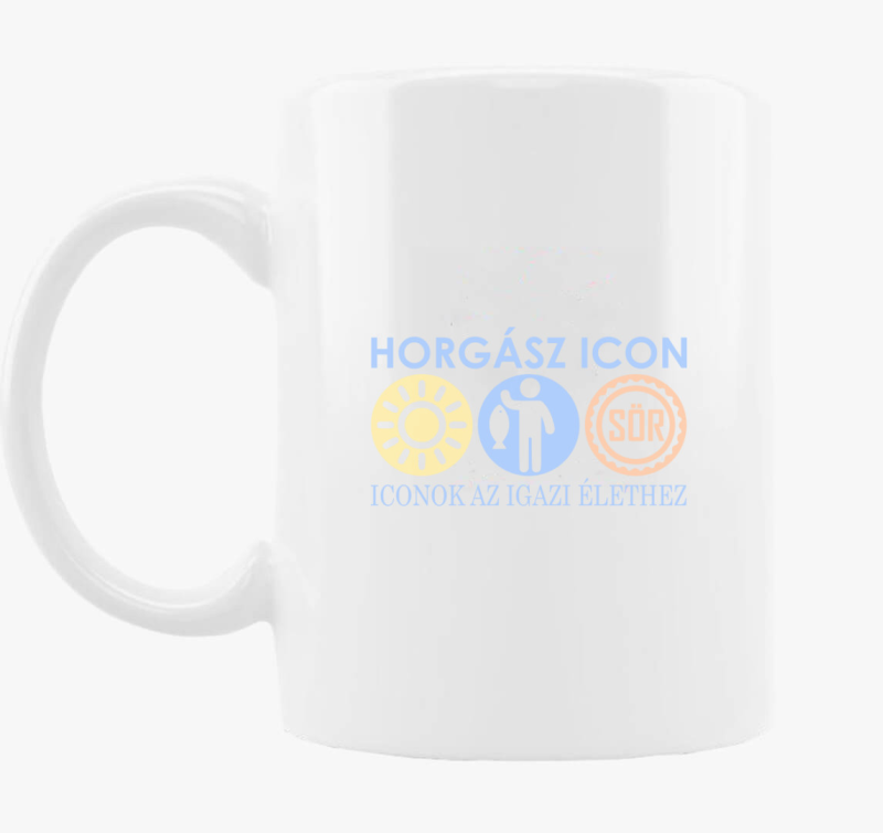 Horgász iconos bögre