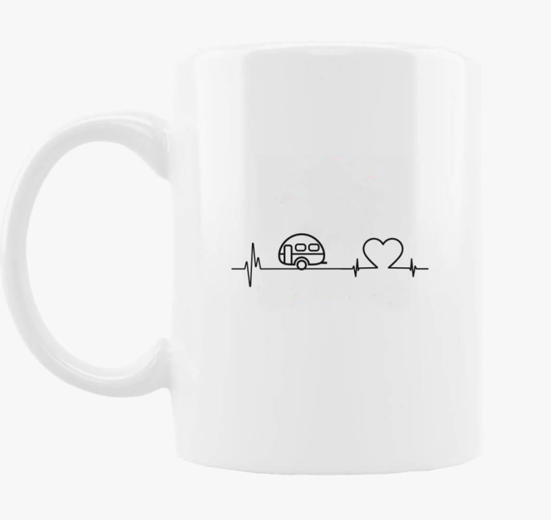 Szívdobbanás lakókocsi bögre