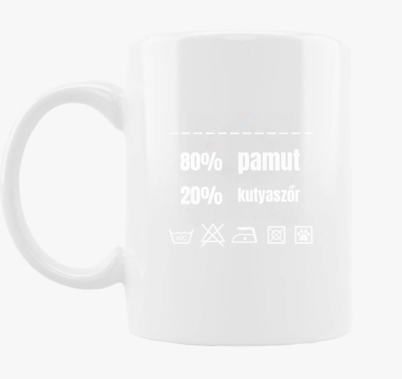 Bögre összetevők pamut és kutyaszőr bögre