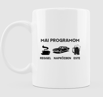 Napirend mai programom autózás bögre