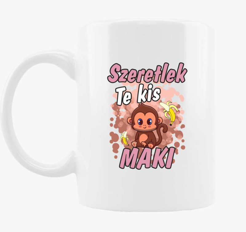 Szeretlek te kis Maki páros lány bögre