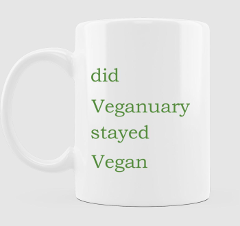 Did Veganuary (zöld betűs) bögre