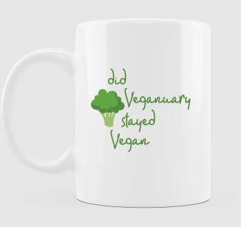 Did Veganuary brokkolis (zöld betűs) bögre