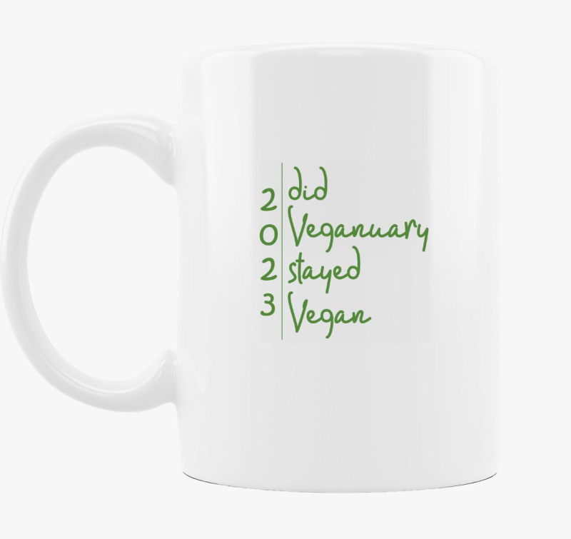 Did Veganuary 2023 (dőlt zöld betűs) bögre