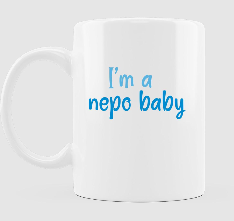 I'm a nepo baby (kék) feliratos bögre