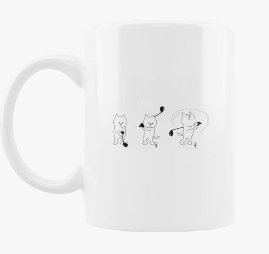 Macska golfozik bögre